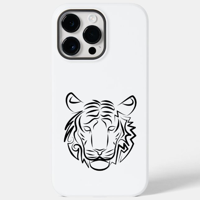 Tigre Tribal Preto e Branco (Verso)