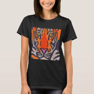 Tigre (vívido) - Camiseta Básica Feminina