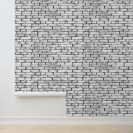 Tijolos de Aquarela Padrões branco preto Elegante