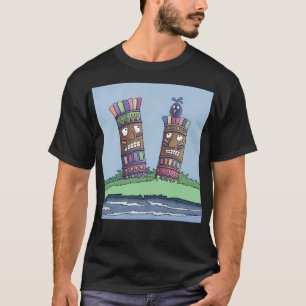Tiki Bird Plum T-Shirt