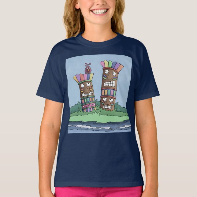 Tiki Bird Rosebud T-Shirt (Frente)