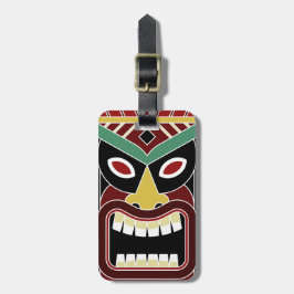 Tiki Totem — etiqueta de bagagem de texto personal