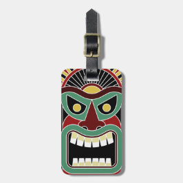 Tiki Totem — etiqueta de bagagem de texto personal