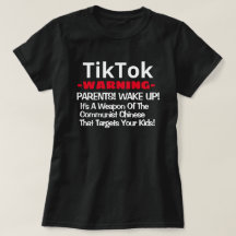TikTok - Aviso - Acordar dos Pais! Camiseta