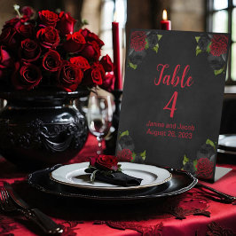 Til Death Do Us Part Gothic Rosa vermelha Table Nu