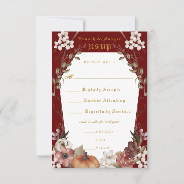 'Til Death Do Us Part Halloween Wedding RSVP (Frente)