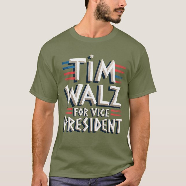 TIM WALZ PARA T-Shirt masculina (Frente)