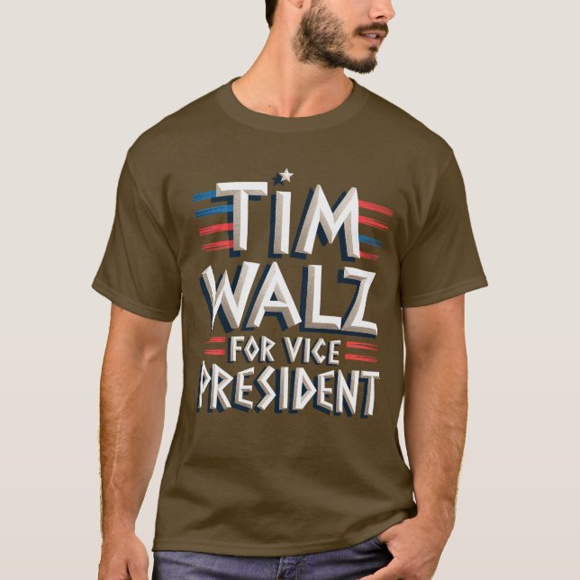 TIM WALZ PARA T-Shirt masculina (Frente)