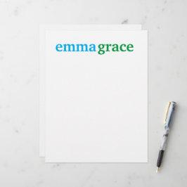 Timbrado Bloco de Notas de Papel Monograma Personalizado