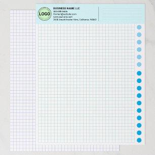 Timbrado Folhas de Papel Milimetrado de Engenharia com Logo