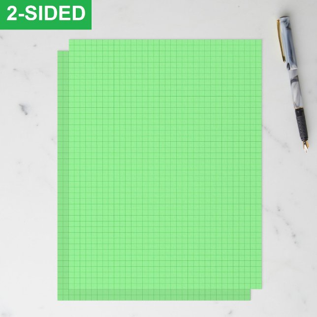 Timbrado Folhas de Papel Milimetrado Verde Claro (Páginas I (printable school green graph papers)