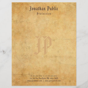 Timbrado Papel antigo nostálgico parece monograma Vintage e