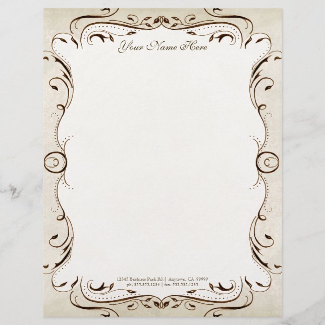 Timbrado Papel do resumo do cabeçalho do olhar do (Frente)