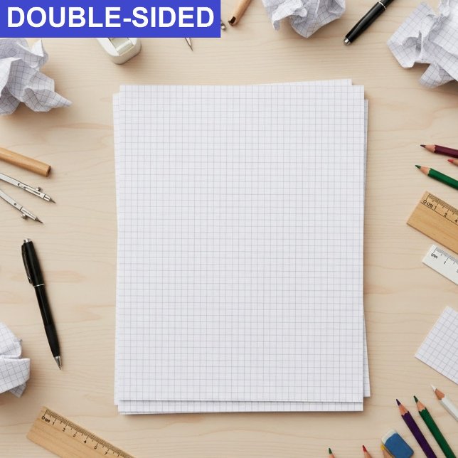 Timbrado Papel em Branco em Volume com Grade Quadriculada ( (simple grid paper for classrooms, Graph paper with gray lines, Inch square ruled paper bulk)