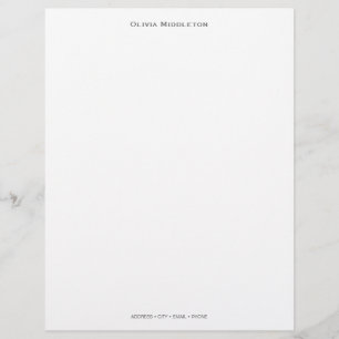 Timbrado Papel personalizado - Script em negrito em cobre