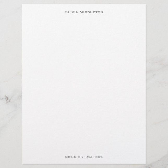 Timbrado Papel personalizado - Script em negrito em cobre (Frente)