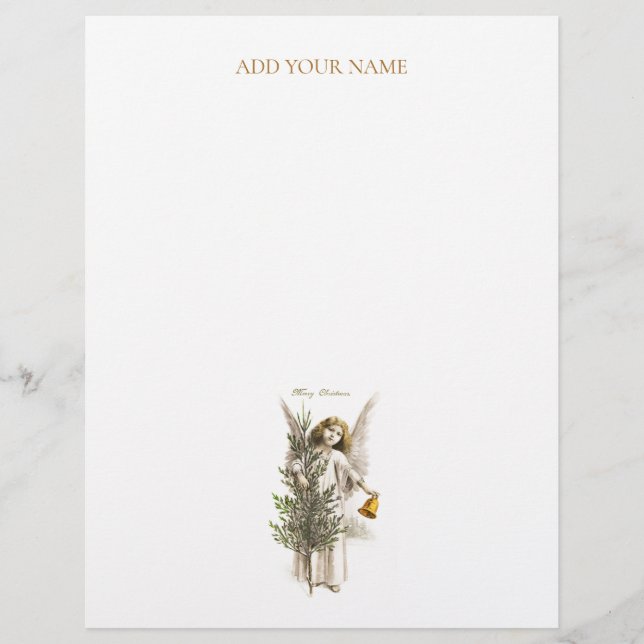 Timbrado Papel Timbrado: ÂNGULO natais vintages (Frente)