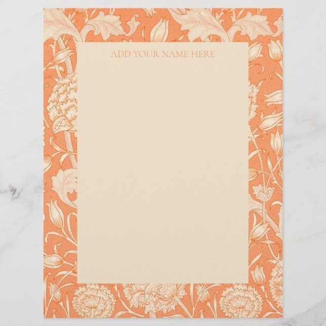 Timbrado Papel Timbrado: WILLIAM MORRIS : "WILD TULIP" (Frente)