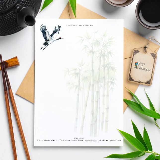 Timbrado Paz, Serenidade, Harmonia - Papel Carta Personaliz (Criador carregado)