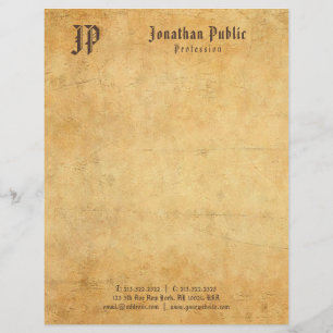 Timbrado Texto Americano Monograma Vintage Antigo Papel