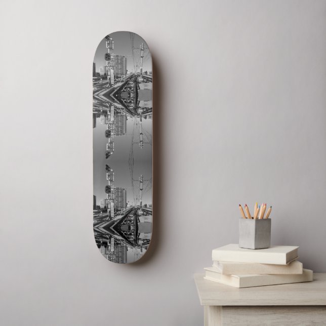 Time Bending Retro World Skateboard (Arte de parede)