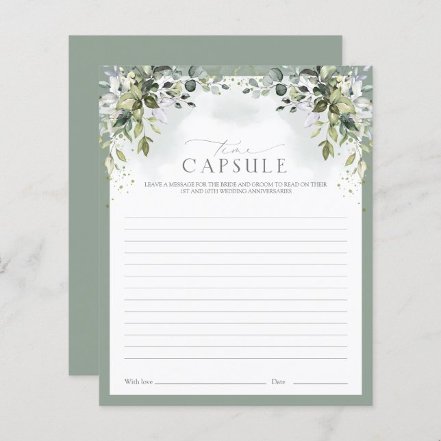 Time Capule Dusty Blue Eucalyptus Jogo do Chá (Frente/Verso)