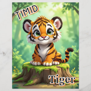 Timid Tiger   Arte de Enfermeiro de Crianças Bonit