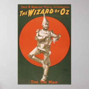 Tin Man Wizard of OZ Musical VAUDEVILLE Poster