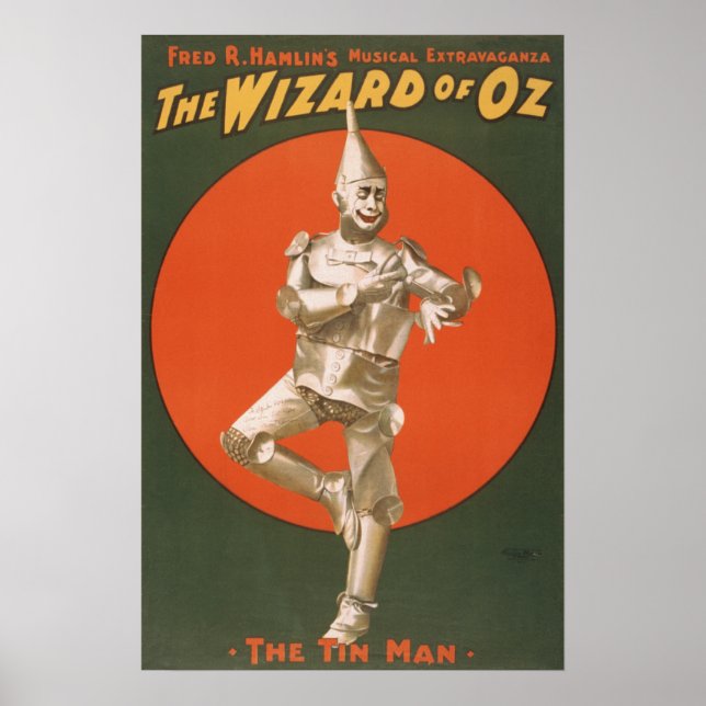 Tin Man Wizard of OZ Musical VAUDEVILLE Poster (Frente)