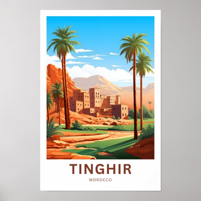 Tinghir Marrocos Viagem Impressão (Frente)