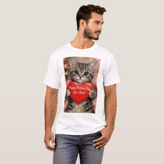 Tinsel "Feliz Dia das Mães Camiseta Heart Kitten"