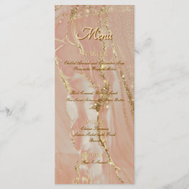 Tinta Alcoólica Rosa Brilho Dourado Elegante Menu 