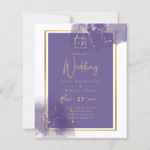 TINTA DE ÁLCOOL DE Lavanda DOURADA DE Casamento Le