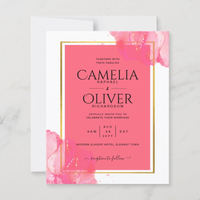 Tinta de álcool DOURADA de Mama de Salmão Leah G (Frente)