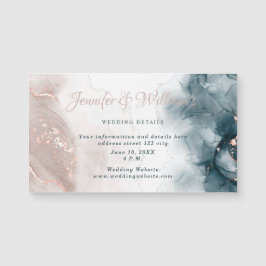 Tinta de Álcool Elegante Dourada Blush Azul Mínimo