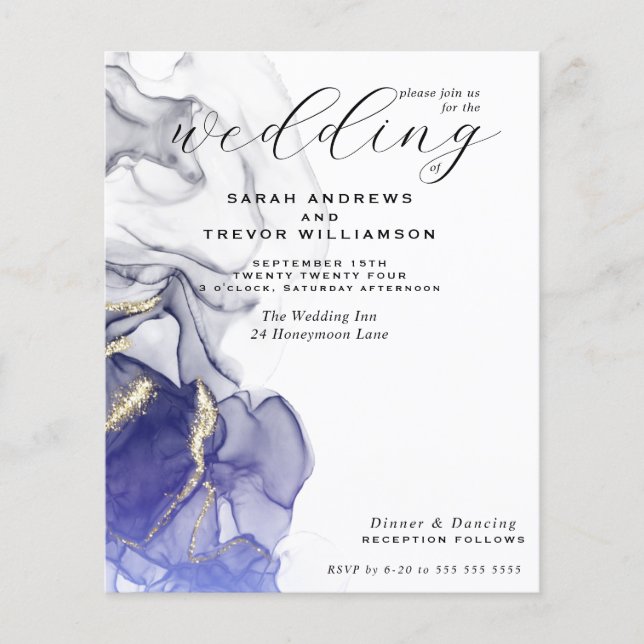 Tinta de Álcool Plumificado de Casamento de Orçame (Frente)