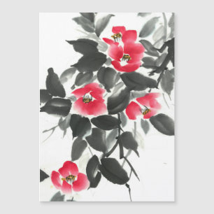 Tinta de Camellia sumie e pintura aquosa