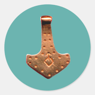 Tinta de cobre-martelo grandes adesivos redondos