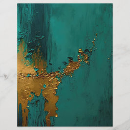 Tinta Dourada Moderna em Teal