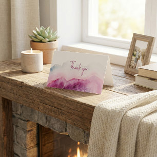 Tinta o cartões de agradecimentos de efeito de ped