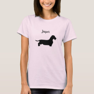 Tintura do laço do rosa da camisa do Dachshund do