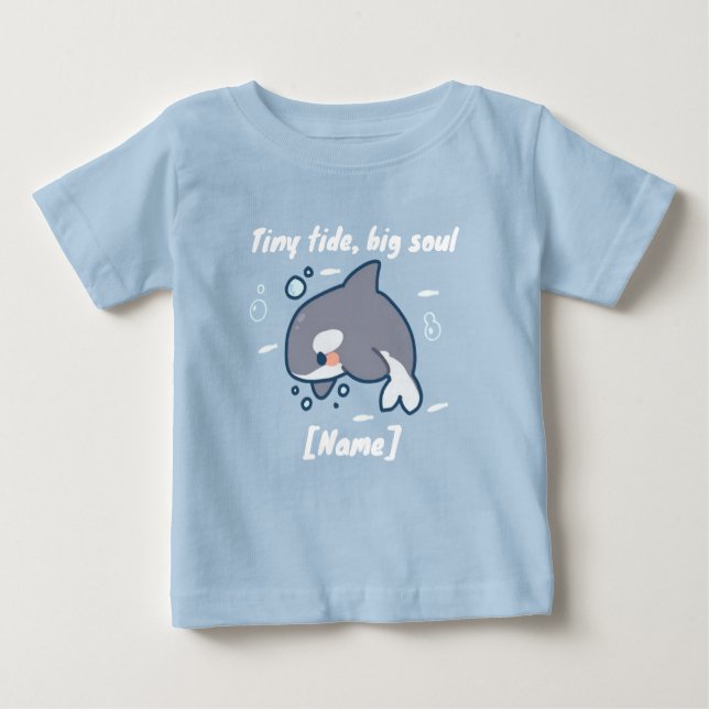 Tiny Tide Whale T-shirt – Custom Name (Frente)