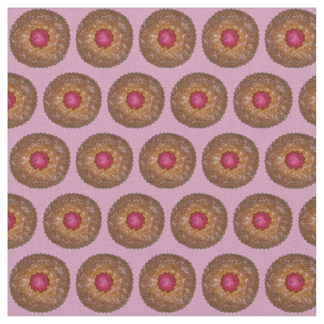 Tiny Tortes Raspberry Linzer Torte Cookies Tecido (Detalhe)