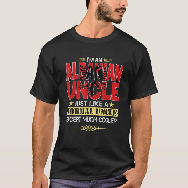 Tio albanês camisa presentes no dia do pai (Frente)