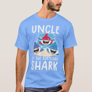 Tio da família de aniversário da camisa de tubarão