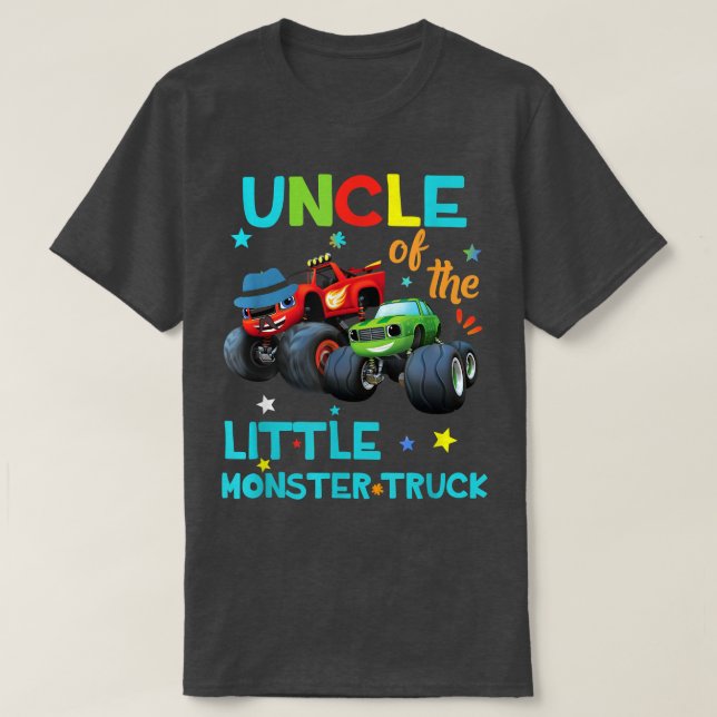 Tio Da Família Monster Truck Birthday Camisas Mata (Frente do Design)