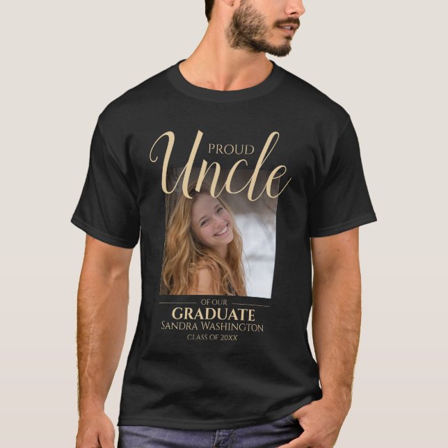 Tio Orgulhoso | Camiseta de Formatura com Foto (Frente)