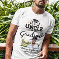 Tio orgulhoso do nome da foto do formando T-Shirt