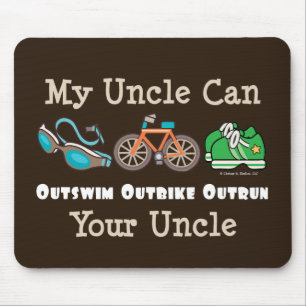 Tio Outswim Outbike Outrun Triathlon Mousepad