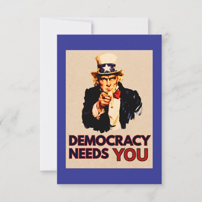 Tio Sam, a democracia precisa de você. (Frente)